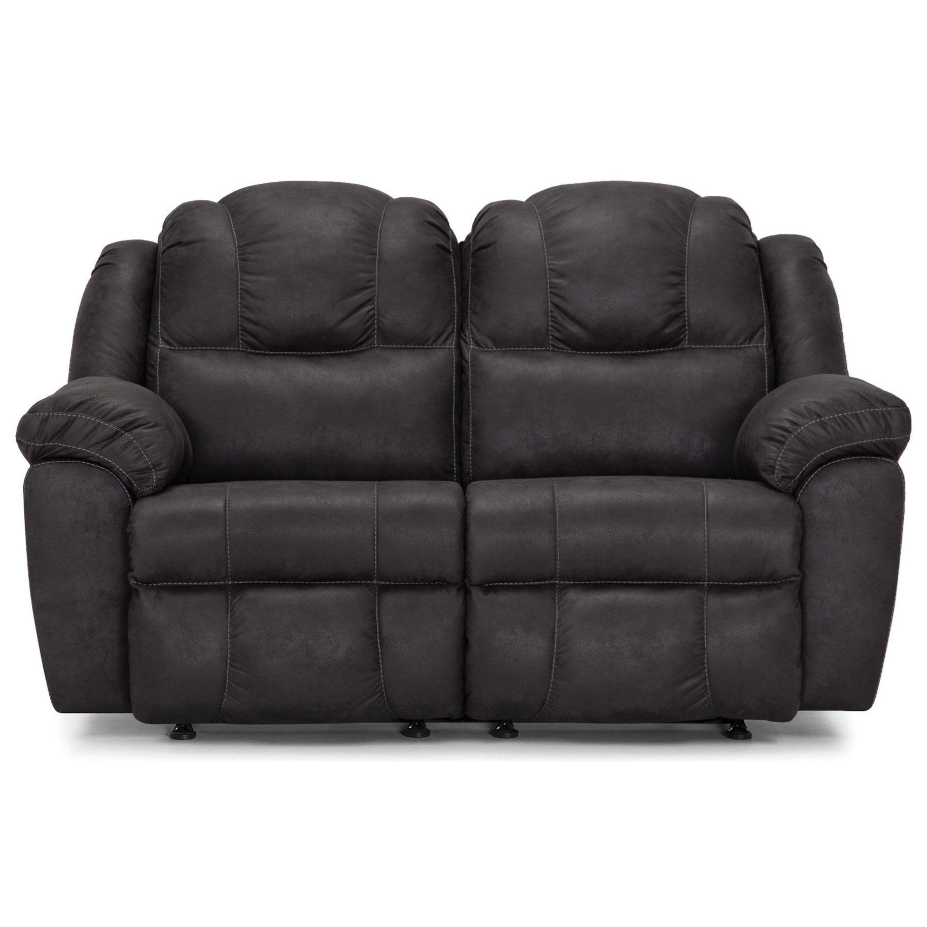 Power reclining rocking top loveseat